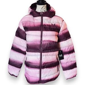 Under Armour Girls Purple Gemini Puffer Jacket Size YXL